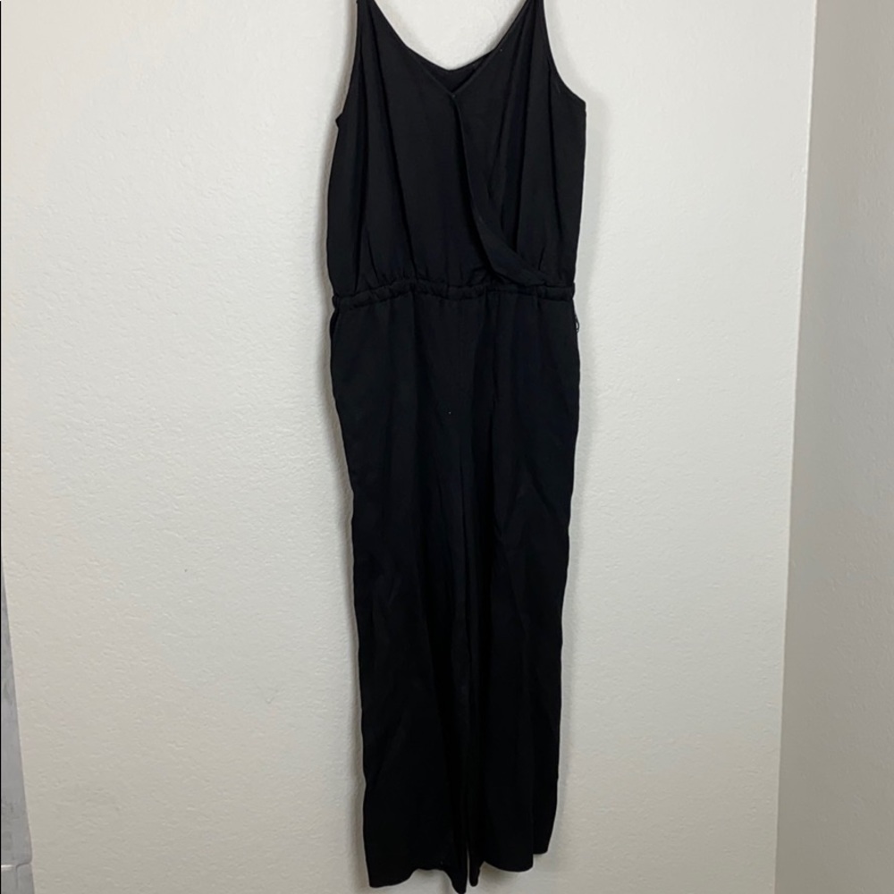 Loft surplice front black jumpsuit - Picture 4 of 12